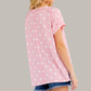 Ribbed Drop Shoulder Top- Pokadot