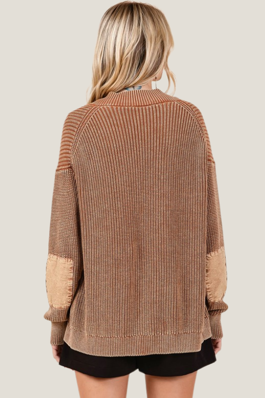 Mineral Wash Knit Cardigan