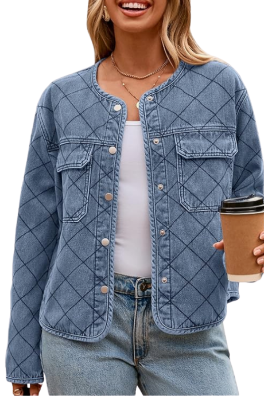 Amazon- Quilted Lightweight Denim Jackets (more colors)