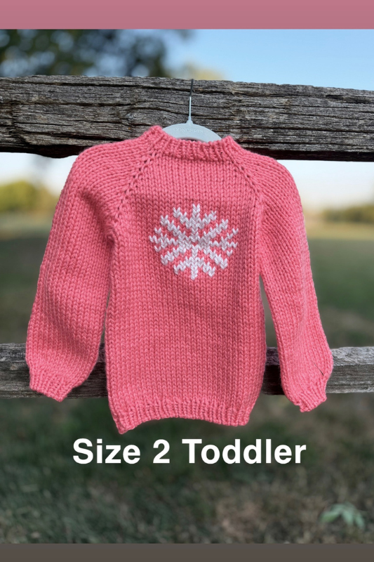Handmade Children's Ski Sweater (dark pink)