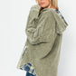 Washed Corduroy Hoodie Jacket