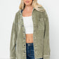Washed Corduroy Hoodie Jacket