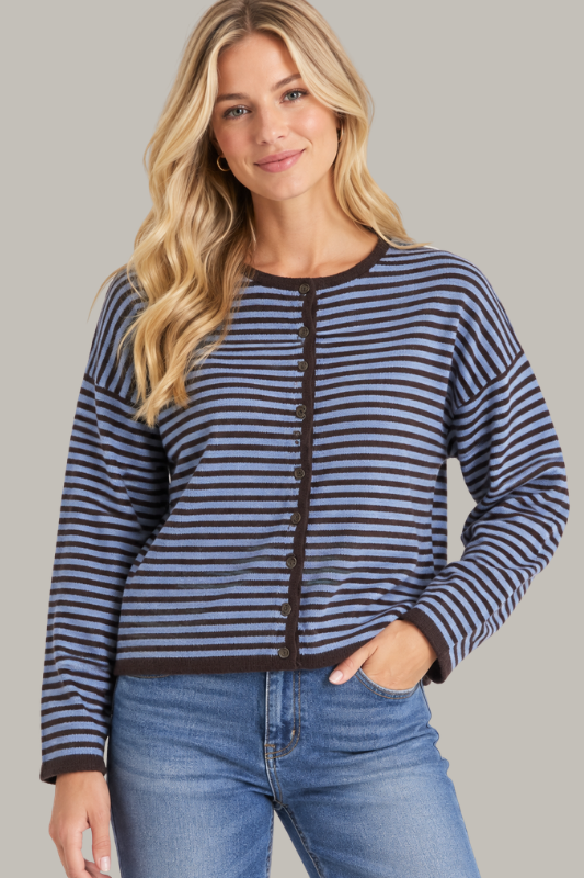 The Hannah Stripe Cardigan