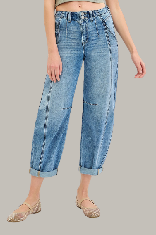 Risen: Ankle Barrel Jeans