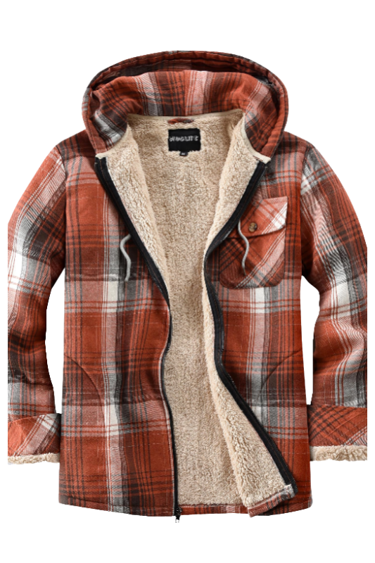 Amazon-Plaid Hooded Jackets Sherpa Lined Hoodies (more colors)