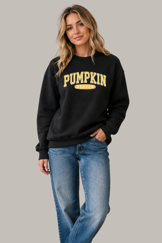 Pumpkin Season Mock Neck Sweatshirt