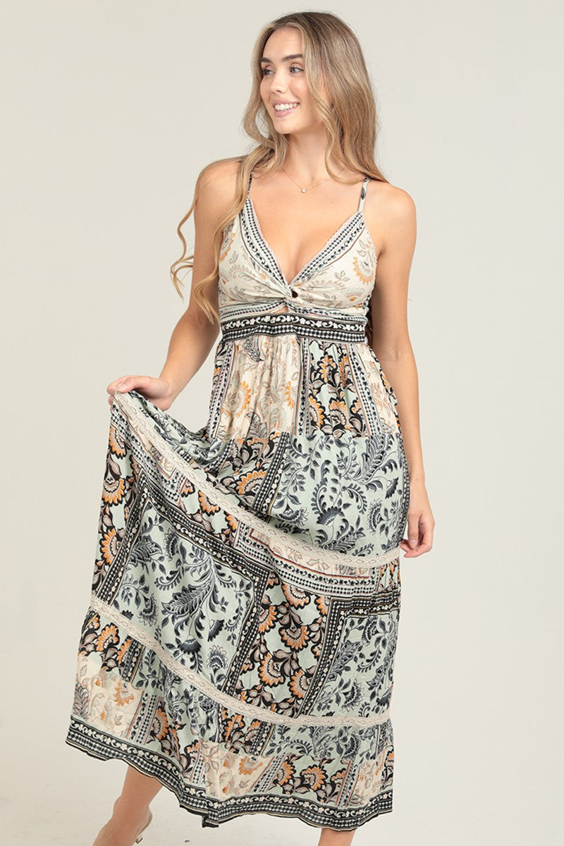 Boho Patchwork Maxi Dress