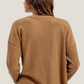 V Neck Henley Top (Almond)