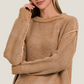 Seam Detail Crop Sweater (Deep Camel)