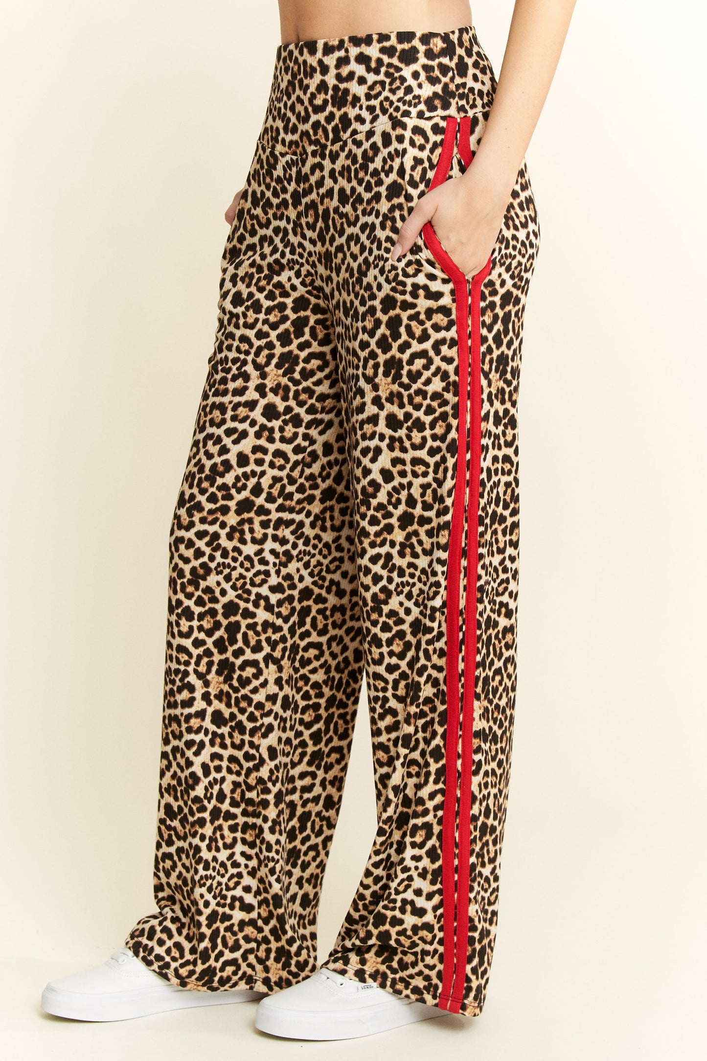 Leopard Print Wide Leg Lounger