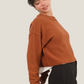 Cute Layering Crop Sweater (Rust)