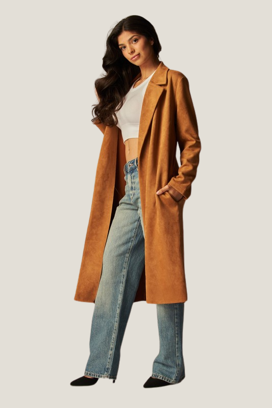 Favorite Faux Suede Jacket (Camel)