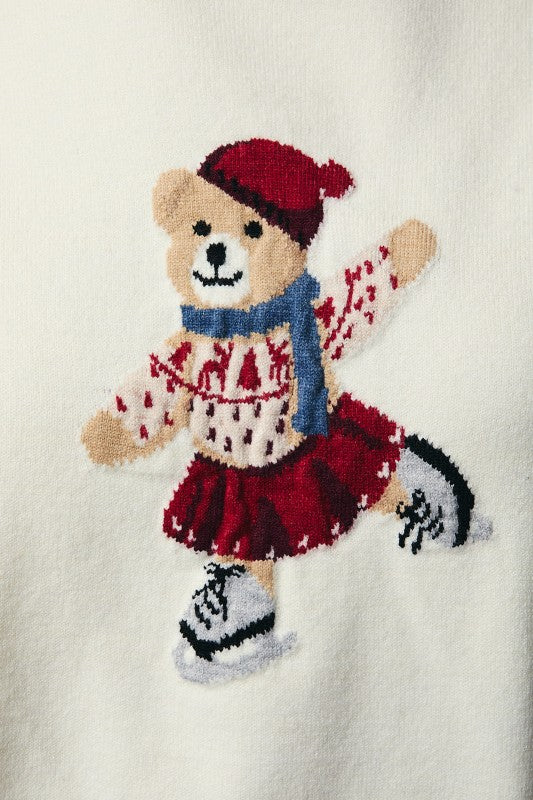 Embroidered Bear Sweater