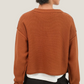 Cute Layering Crop Sweater (Rust)