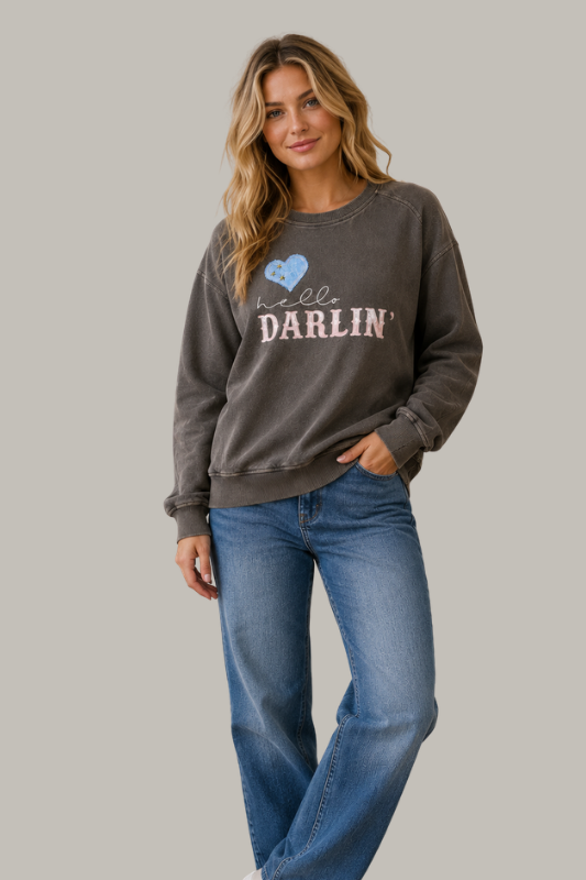 Darlin Mineral Wash Sweatshirt