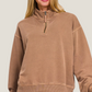 Washed Look Quarter Zip (Camel)