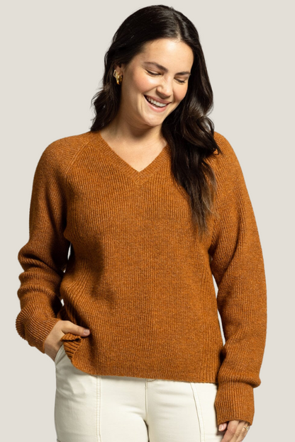 THREAD & SUPPLY: Marigold Sweater (Heather Orange)