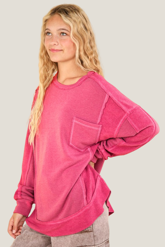 Soft and Cozy Sweatshirt (Hot Pink)