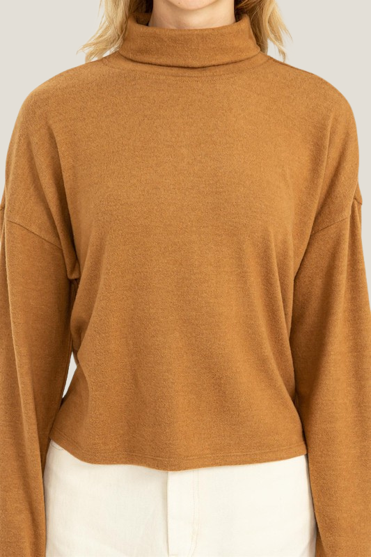 Lightweight Layering Turtleneck (Dark Khaki)