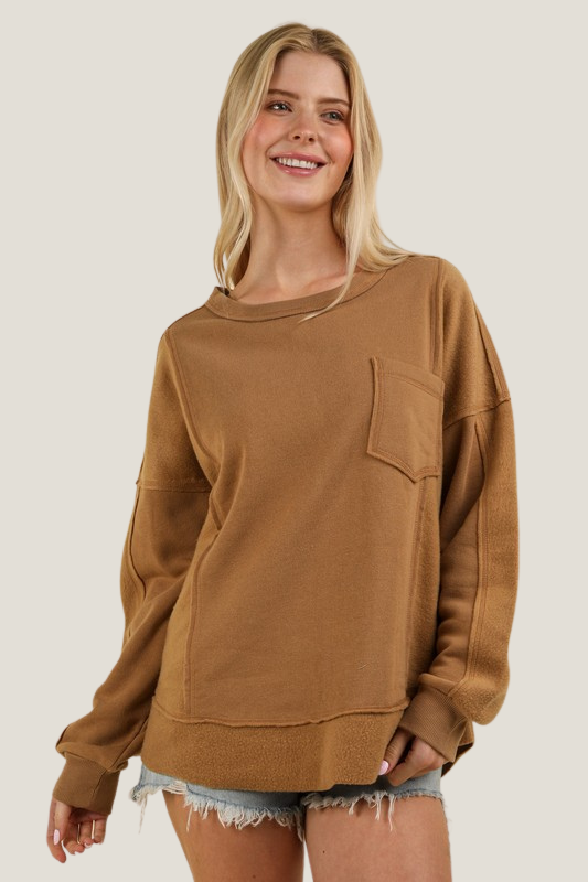 Soft and Cozy Sweatshirt (Camel)