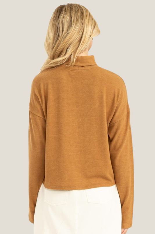 Lightweight Layering Turtleneck (Dark Khaki)