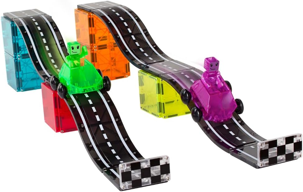 Amzaon-MAGNA-TILES Downhill Duo 40-Piece Magnetic Construction Set