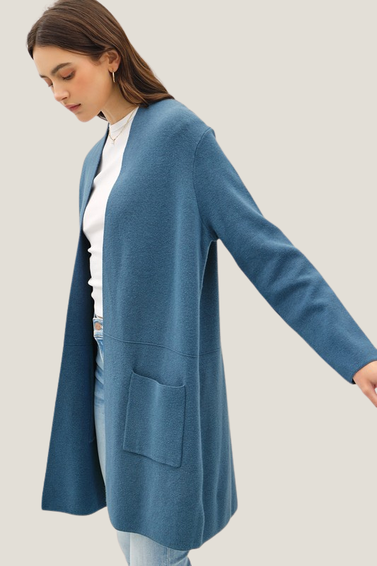 Juliet Sweater Cardigan (Dusty Teal)