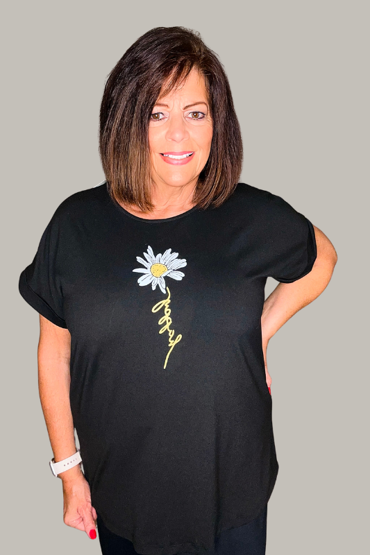 Happy Daisy Ribbed Graphic