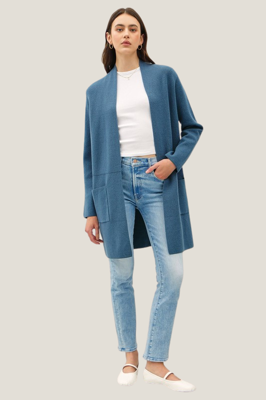 Juliet Sweater Cardigan (Dusty Teal)