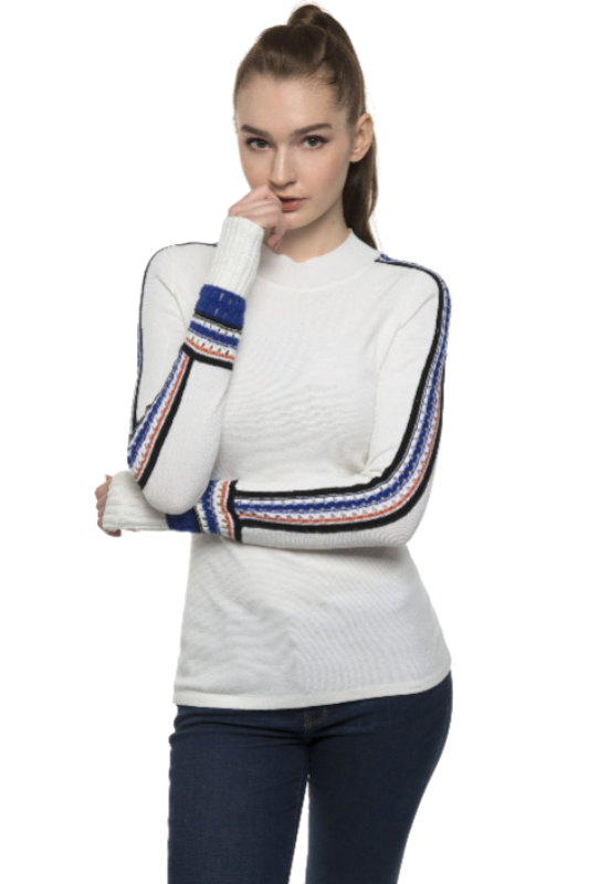 Amazon- Fair Isle Trim Long Sleeve Sweater (more colors)