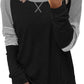Amazon-Crewneck Color block Top (more colors)