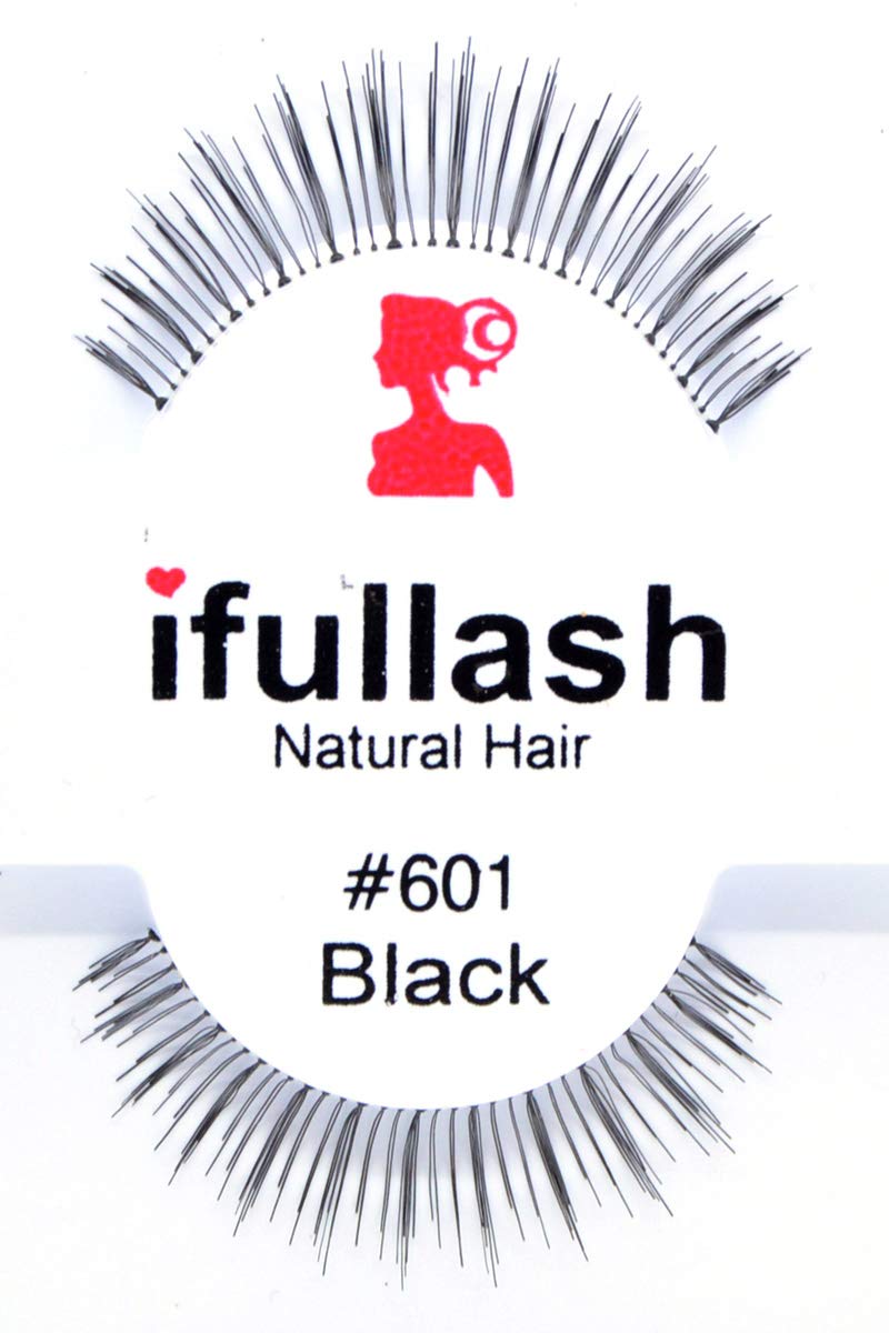 #601, 6 Pairs ifullash 100% Human Hair Eyelashes
