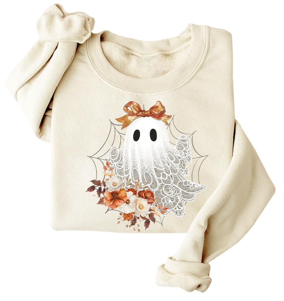 Amazon-Halloween Lace Ghost Sweatshirt (more colors)