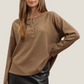 Perfect Length Henley Top (Mocha)