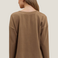 Perfect Length Henley Top (Mocha)