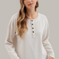 Perfect Length Henley Top (Oatmeal)