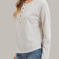 Perfect Length Henley Top (Oatmeal)