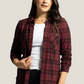 THREAD & SUPPLY:  Burgundy Plaid Lewis Top