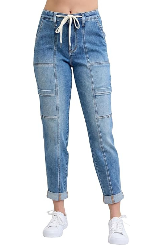 Amazon-Judy Blue Women's Cargo Jogger Denim Jeans