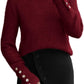 Amazon- Button Long Sleeve Sweater (Several Colors)