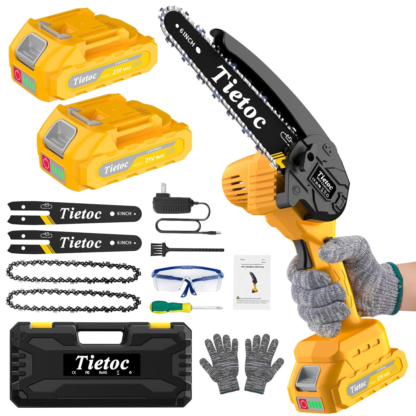 Amazon- Mini Chain Saw Cordless Power