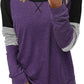 Amazon-Crewneck Color block Top (more colors)