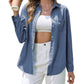 Amazon-Chambray Long Sleeve Button Down Tops (several colors)
