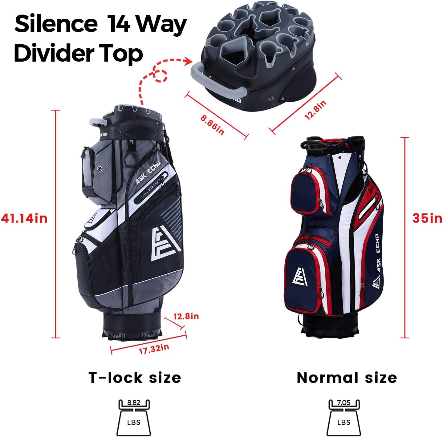 Amazon- ECHO T-Lock Golf Cart Bag