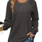 Amazon-Mixed Fabric Top (several colors)