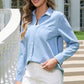 Amazon-Chambray Long Sleeve Button Down Tops (several colors)