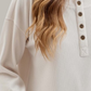 Perfect Length Henley Top (Oatmeal)