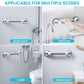 TAILI Shower Grab Bar 2 Pack Suction Grab Bars for Bathtubs and Showers, Heavy Duty Shower Handle Removable Shower Handrails for Seniors and Elderly, Bathroom Safety Grip No Drilling Waterproof, Grey