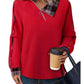 Amazon- V Neck Zip Pullover Sweatshirt (more colors)