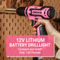 Amazon-Tool kit with 12V Cordless Drill Set